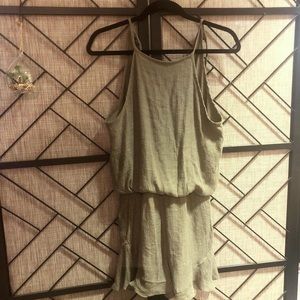 Open Back Green Romper